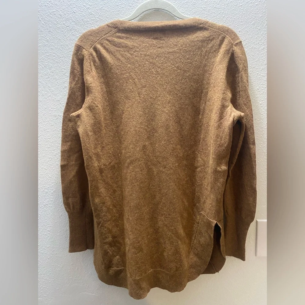 J. Crew Women's Brown Crewneck Sweater Size Medium Cotton/Wool Blend